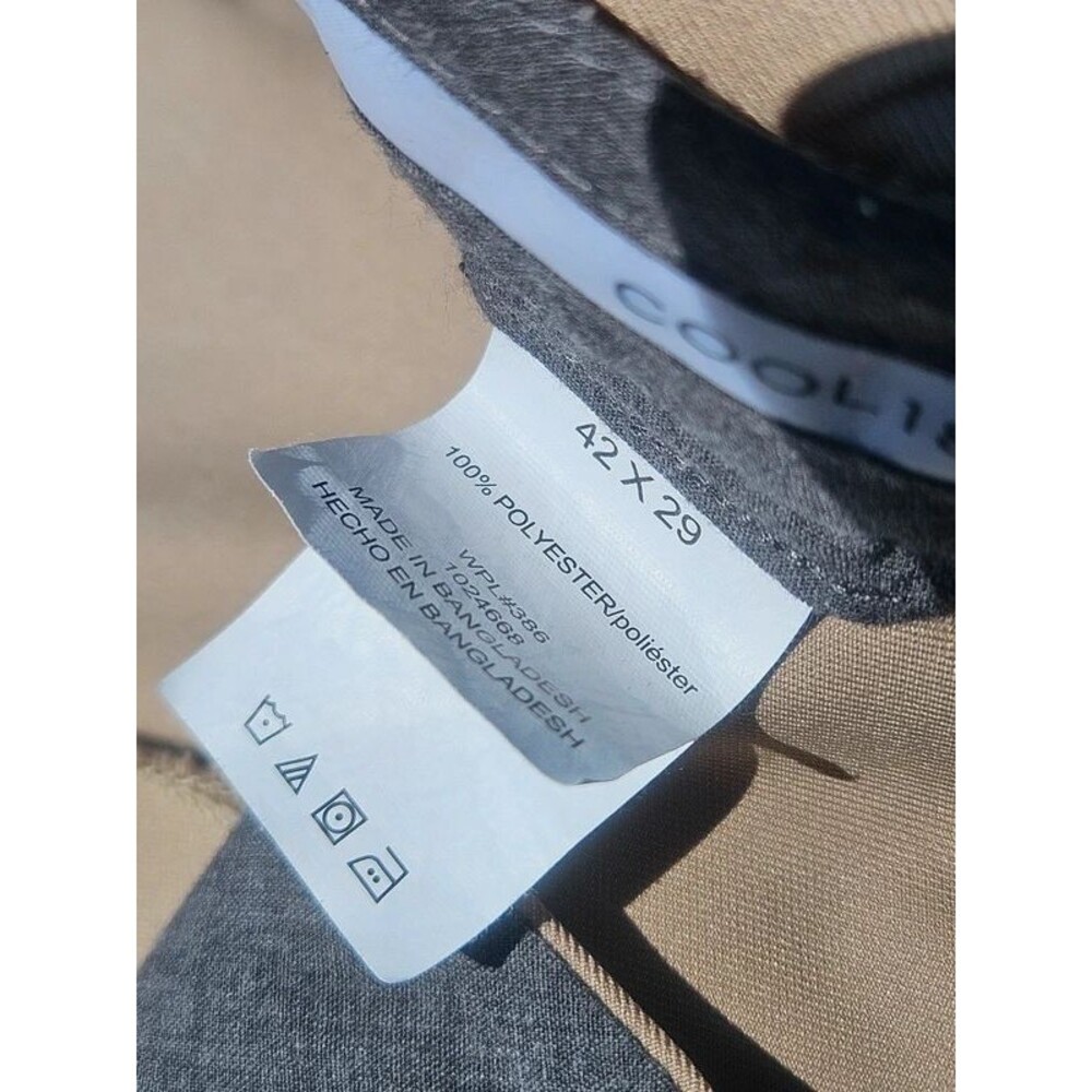 Haggar Cool 18 Pro Classic Fit Dress Pants Men's 42x29 Khaki Tan 100% Polyester - Picture 5 of 5